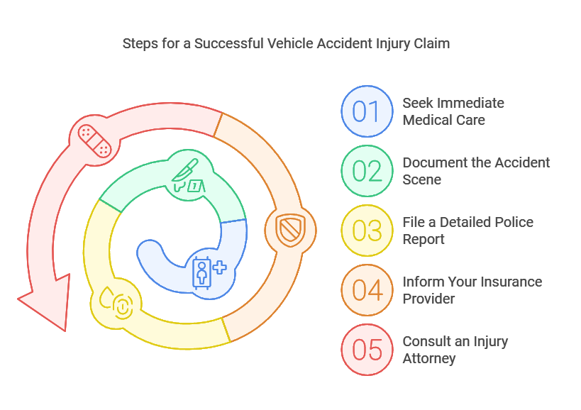 Recommended Steps To Successful Vehicle Accident Injury Claim